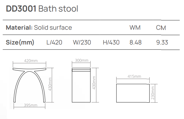 Стул 420х230хh430 мм, DEA Design, белый арт. DD3001 420 18