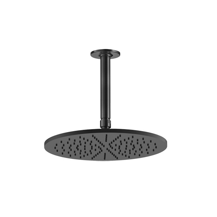 Gessi Потолочная душевая головка шарнирная с защитой налёта, 1/2",d300 мм. цвет: black XL, Inciso, 58252#299 цвет: black xl