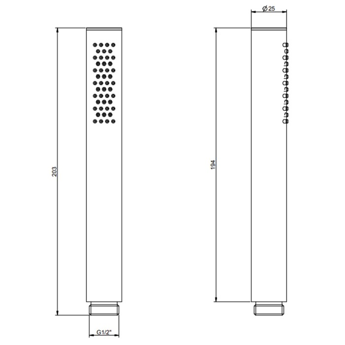 Gessi Душевая лейка с легкой очисткой, 316, 54054#707 цвет: brushed black metal pvd