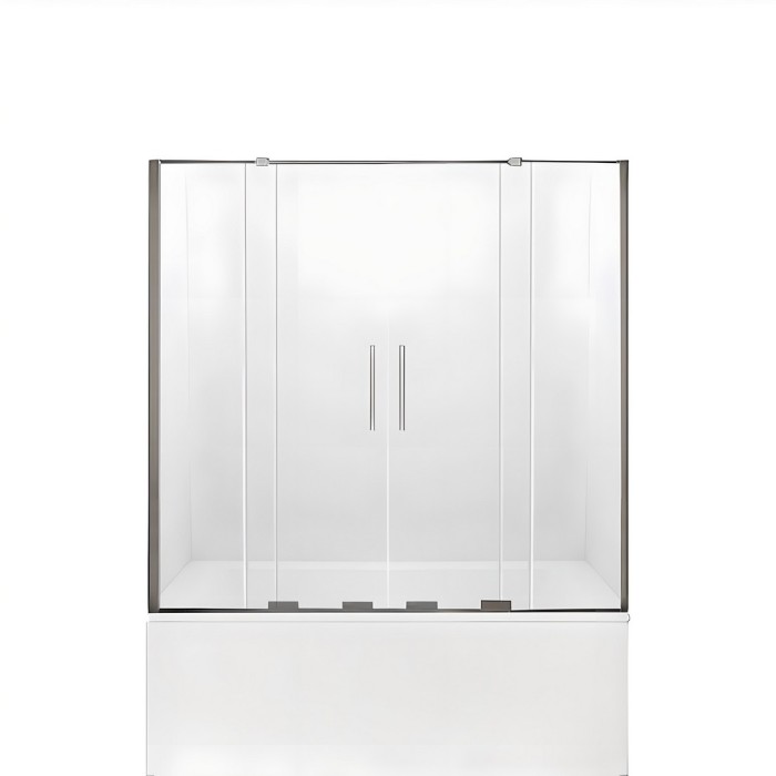 Шторка для ванны smart 180x150, New trendy Smart chrome, хром арт. EXK-4108