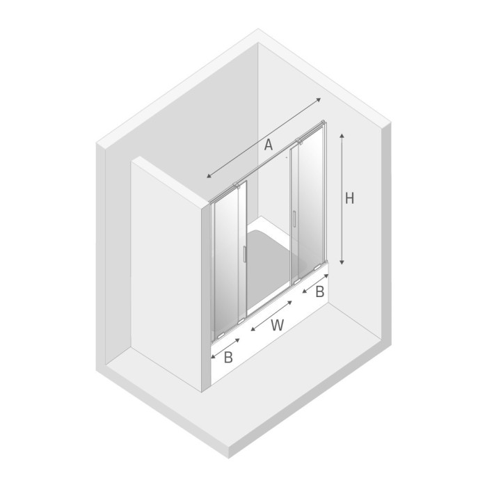 Шторка для ванны smart 180x150, New trendy Smart chrome, хром арт. EXK-4108