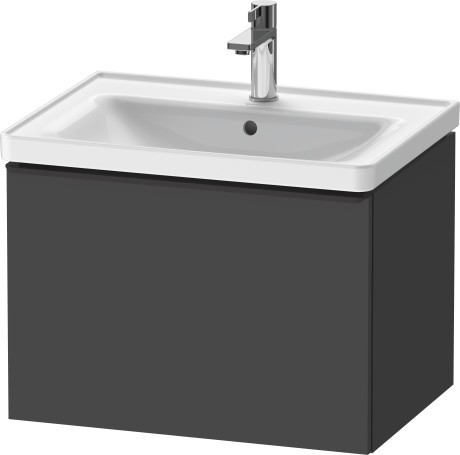 Duravit тумба подвесная под раковину 634 мм х 452 мм, d-neo, de425404949 цвет: графит матовый