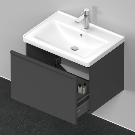 Duravit тумба подвесная под раковину 634 мм х 452 мм, d-neo, de425404949 цвет: графит матовый