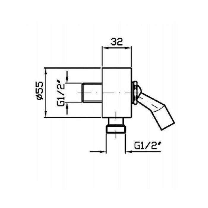 Zucchetti душевое подключение, с держателем для душевой лейки, jingle, хром арт. z9397p