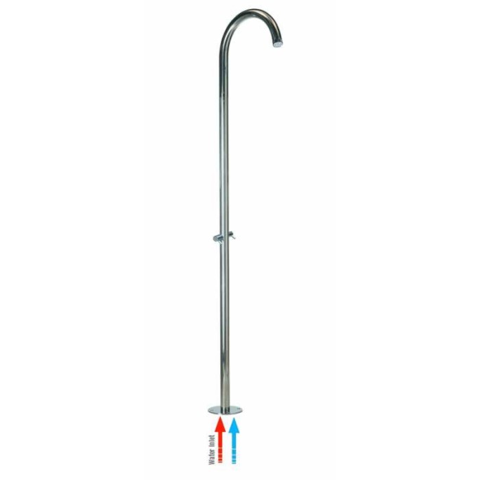 Bossini душевая колонна outdoor/indoor columns floor из нержавеющей стали, pool, хром арт. l00824.030