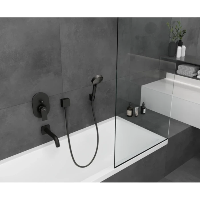 Hansgrohe смеситель для ванны, Vernis Shape, черный арт. 71458670