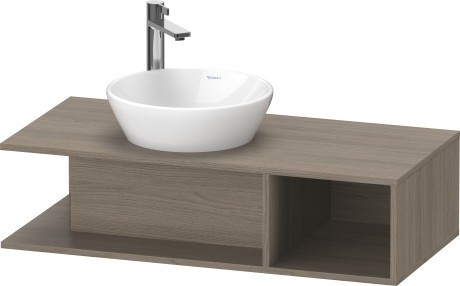 Duravit тумба подвесная под раковину слева 1000 мм х 480 мм, d-neo, de491903535 цвет: дуб терра
