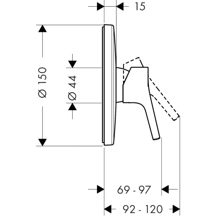 Hansgrohe смеситель для душа, Talis S, хром арт. 72606000