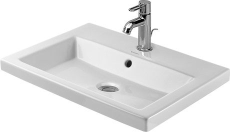 Duravit раковина встраиваемая сверху 60х43 см, 2nd floor, 0347600000 цвет: белый
