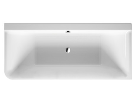 Duravit акриловая ванна 1800 х 800 c двумя наклонами для спины, с бесшовной акриловой панелью и рамой, угловая, p3 comforts, 700380000000000 цвет: белый