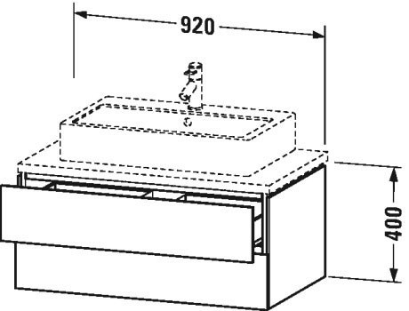 Duravit тумба подвесная для консоли, l-cube, lc581803838 цвет: доломитово-серый