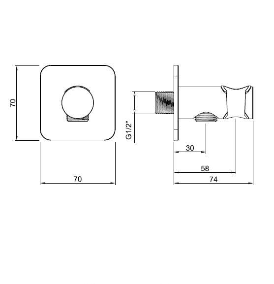 Almar шланговое подсоединение shower accessories, арт. e095041.co