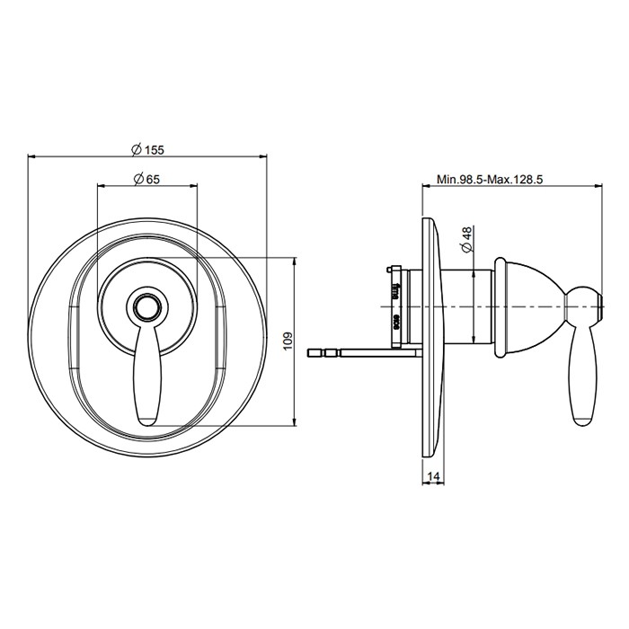 Fima Carlo Frattini смеситель для душа, встраиваемый, olivia, хром арт. f5009x1cr