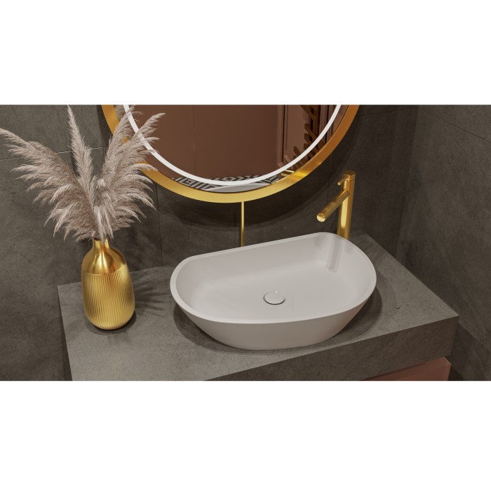 Раковина, накладная 60x37, Whitecross Ametrine, белый мат арт. 0718.060037.200