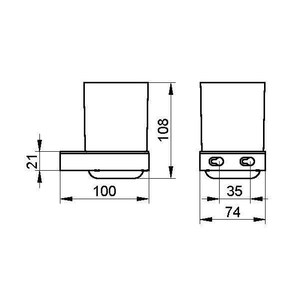 Keuco держатель стакана, smart.2, хром арт. 14750 019000