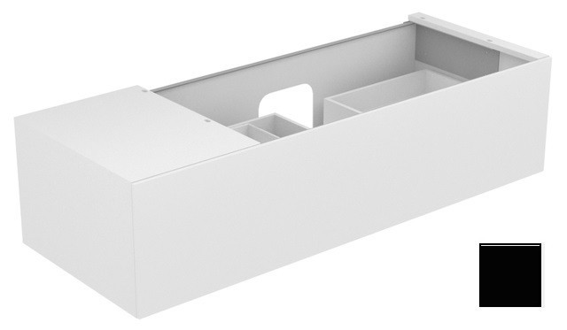 Keuco тумба подвесная под раковину справа с одним выдвижным фронтом, с внутренней светодиодной подсветкой, edition 11, черный арт. 31164 330100