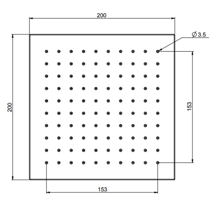 Fima Carlo Frattini верхний душ 200х200 мм., из латуни wellness, хром арт. f2620/2cr