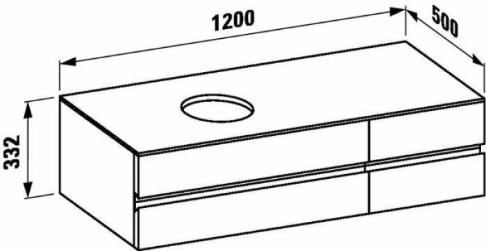 LAUFEN тумба под раковину 1897.1, под дерево, IL BAGNO ALESSI ONE - 4.2412.2.097.630.1