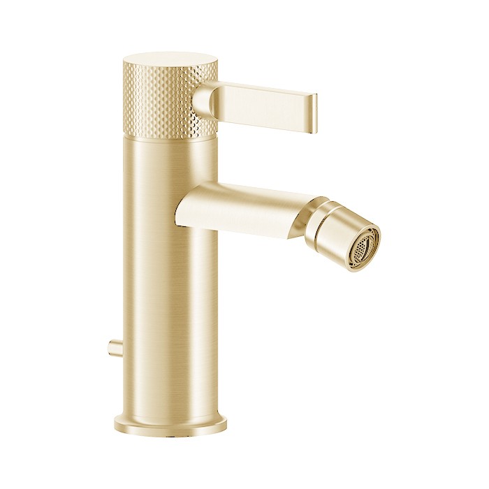 Gessi Смеситель для биде, на 1 отв., с донным клапаном, Inciso, 58007#246 цвет: золото
