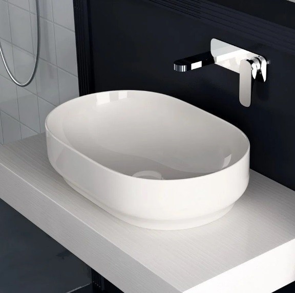 ArtCeram раковина (накладная), gil003 01 00 gio evolution цвет: белый глянцевый