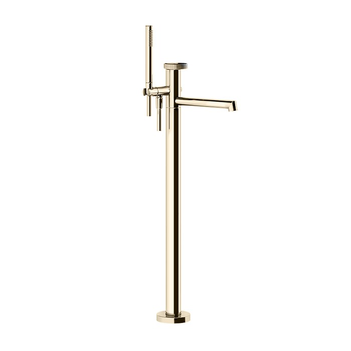 Gessi Смеситель для ванны, напольный, с ручным душем и шлангом 150см., внешняя часть, Anello, 63328#149 цвет: finox brushed nickel