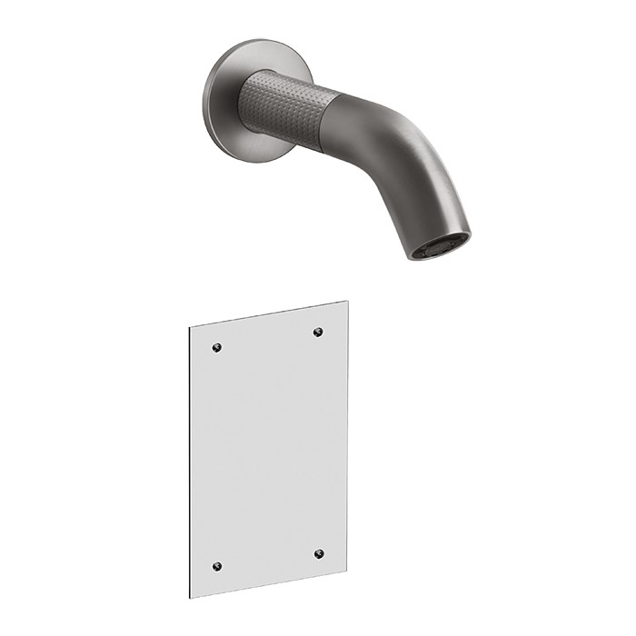 Gessi Смеситель для раковины, настенный, электронный, 316, 54414#239 цвет: steel brushed