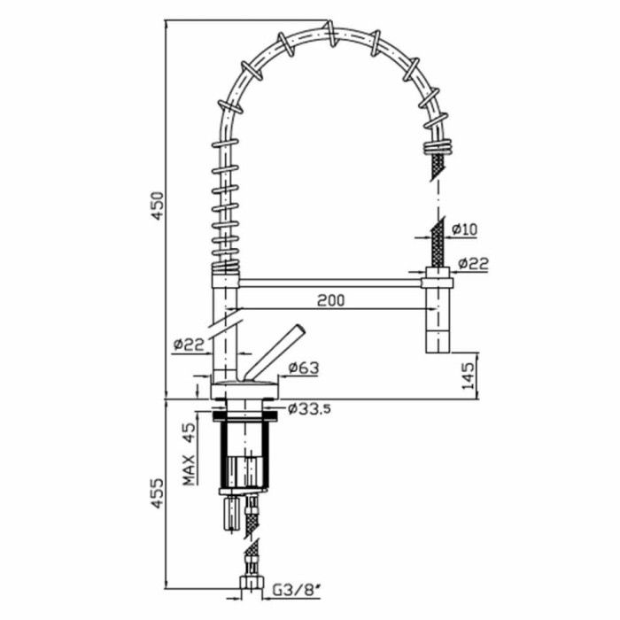 Zucchetti однорычажный смеситель для мойки на 1 отверстие, isycucina, хром арт. zp1270