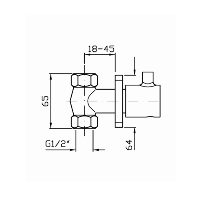 Zucchetti запорный вентиль, pan, хром арт. zp6727 r99694