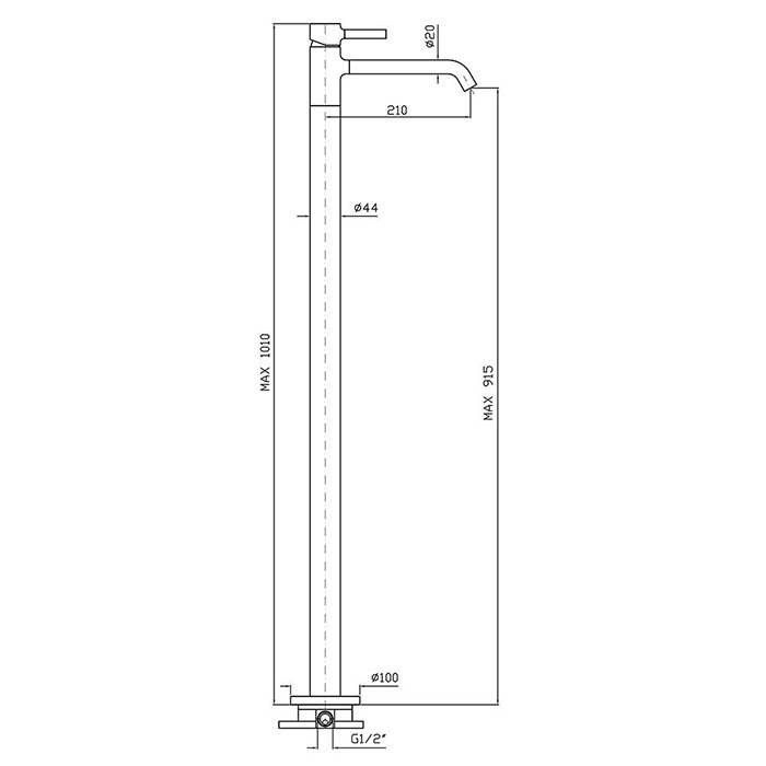 Zucchetti напольный однорычажный смеситель для раковины на 1 отверстие, pan, белый арт. r99676 zp6251.w1