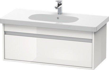 Duravit тумба подвесная под раковину с одним выдвижным ящиком, ketho, kt666802222 цвет: белый глянцевый