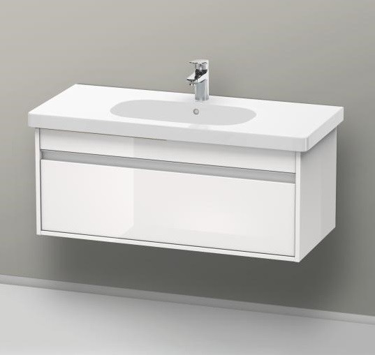 Duravit тумба подвесная под раковину с одним выдвижным ящиком, ketho, kt666802222 цвет: белый глянцевый