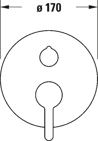 Duravit однорычажный смеситель для душа на 2 потребителя, скрытый монтаж, c15210012046