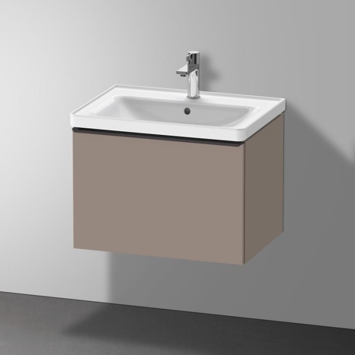 Duravit тумба подвесная под раковину 634 мм х 452 мм, d-neo, de425404343 цвет: базальт матовый