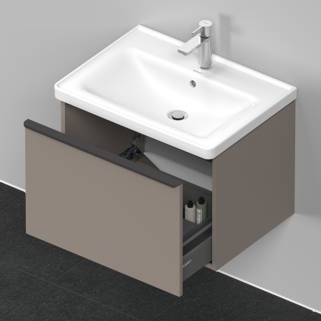 Duravit тумба подвесная под раковину 634 мм х 452 мм, d-neo, de425404343 цвет: базальт матовый