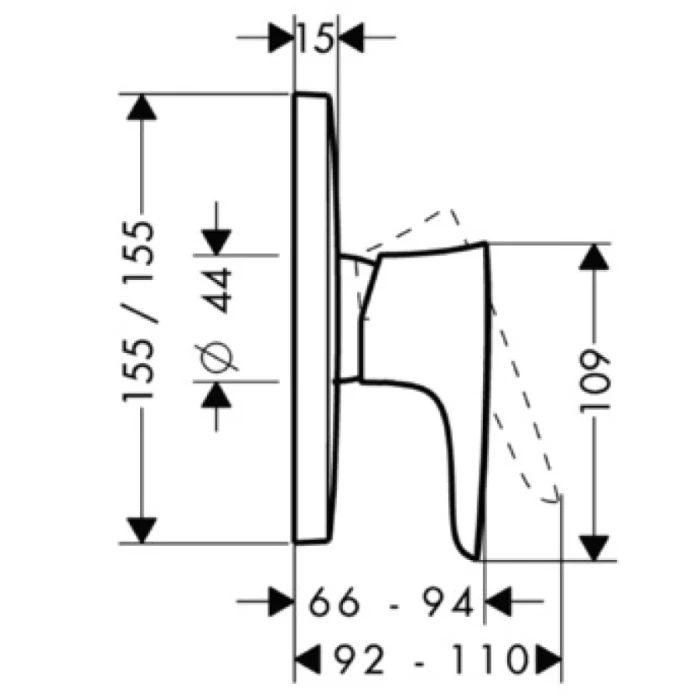 Hansgrohe смеситель для душа, PuraVida, арт. 15665400
