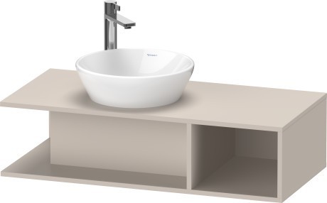 Duravit тумба подвесная под раковину слева 1000 мм х 480 мм, d-neo, de491909191 цвет: серо-коричневый матовый