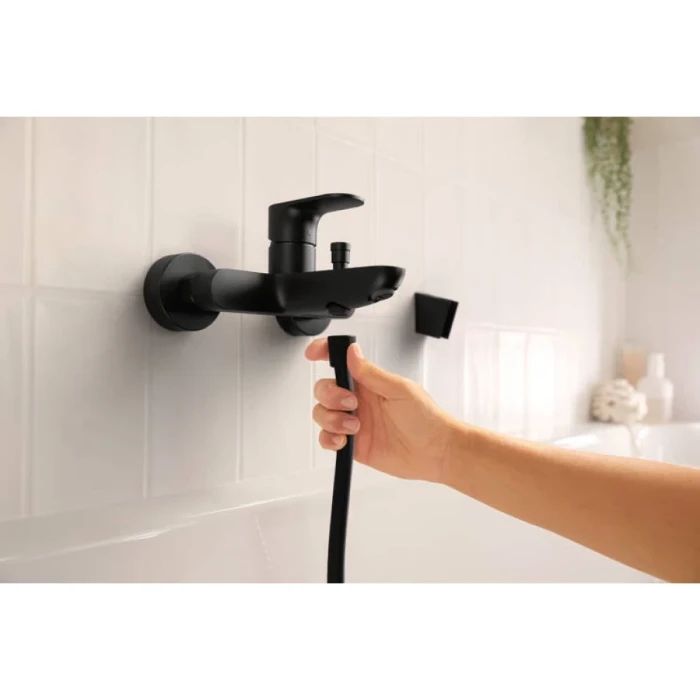 Hansgrohe смеситель для ванны, Rebris S, черный арт. 72443670