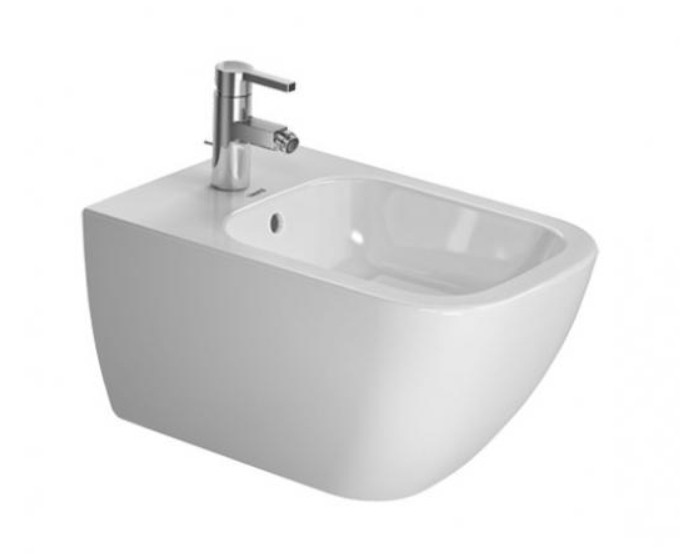Duravit подвесное биде с переливом, с креплением durafix, happy d.2, 2258150000 цвет: белый