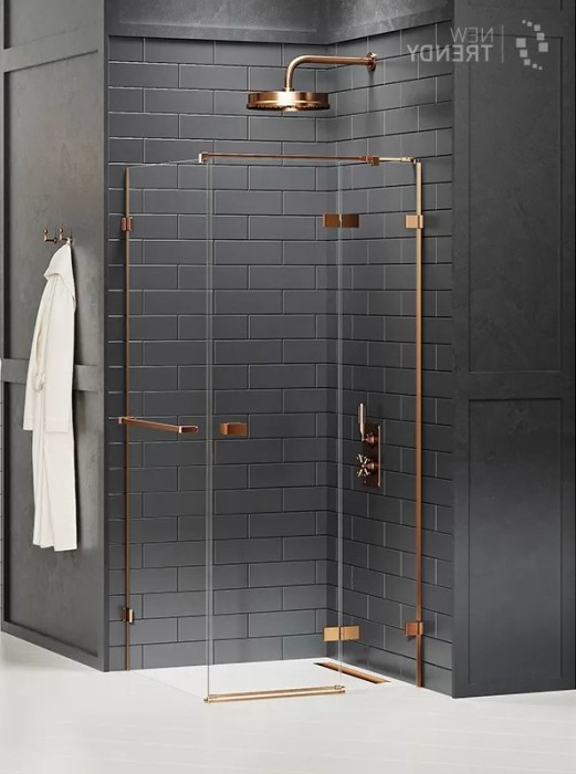 Душевое ограждение r 80x80x200, New trendy Avexa copper brushed, браширо арт. EXK-3636
