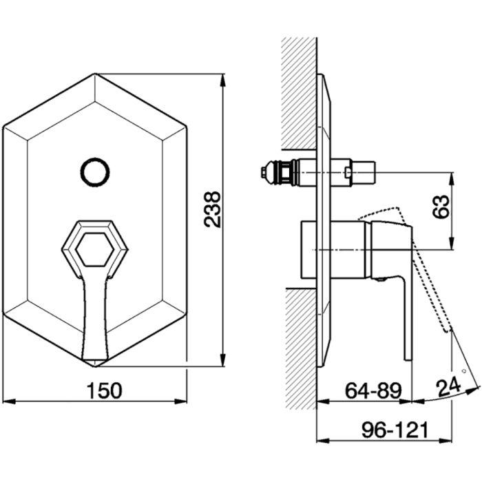 Cisal однорычажный смеситель для ванны и душа ch0021007c cherie, цвет: золото