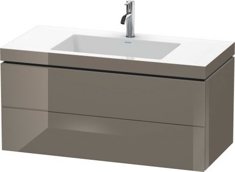 Duravit тумба подвесная с раковиной, l-cube, lc6928o9090 цвет: фланелево-серый