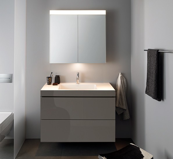 Duravit тумба подвесная с раковиной, l-cube, lc6928o9090 цвет: фланелево-серый