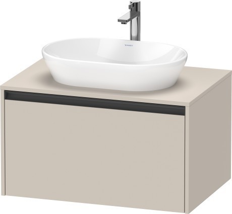 Duravit тумба подвесная под раковину 550 мм х 800 мм х 459 мм, ketho.2, k24885083830000 цвет: серо-коричневый суперматовый