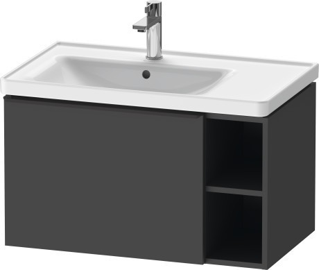 Duravit тумба подвесная под раковину 784 мм х 452 мм, d-neo, de425804949 цвет: графит матовый