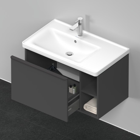 Duravit тумба подвесная под раковину 784 мм х 452 мм, d-neo, de425804949 цвет: графит матовый