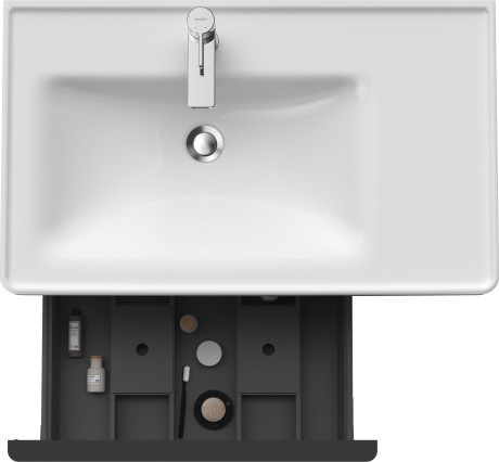 Duravit тумба подвесная под раковину 784 мм х 452 мм, d-neo, de425804949 цвет: графит матовый