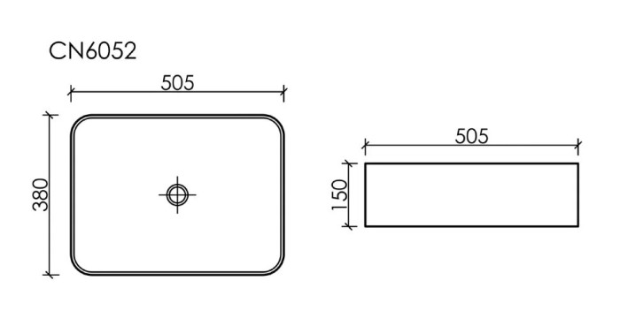 Ceramicanova раковина накладная element, cn6052mdb цвет: коричневый