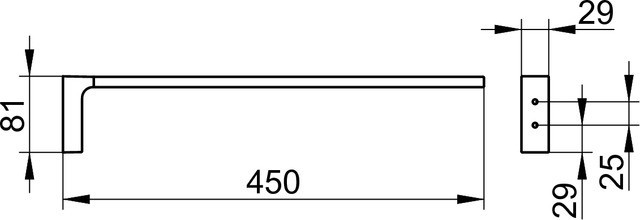 Keuco полотенцержатель, edition 11, черный матовый арт. 11120 370000