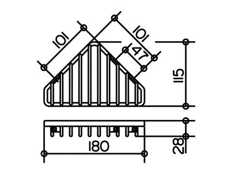 Keuco угловая корзинка для мыла, universal, хром арт. 24903 010000