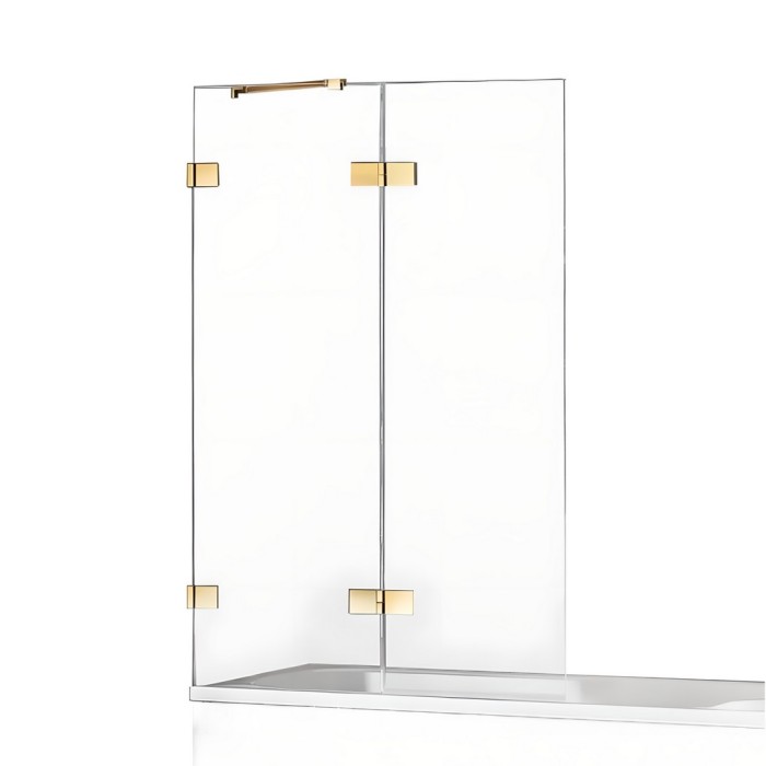 Шторка для ванны brushed 110x150 l, New trendy Avexa gold, брашированное золото арт. EXK-2012